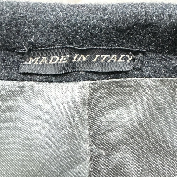 Mens Henry James Ltd Vtg Italy Cashmere Wool Three Button Long Overcoat Gray 42R - Picture 3 of 15